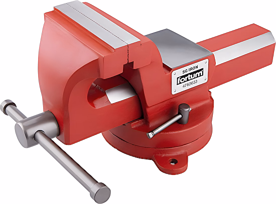Zverák otočný 125mm s kovadlinou, SG Iron, Fortum