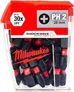 Sada bitov Shockwave PH2 25mm (25ks) Milwaukee