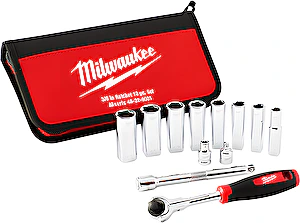 Súprava 3/8" nástrčných kľúčov s račňou Milwaukee