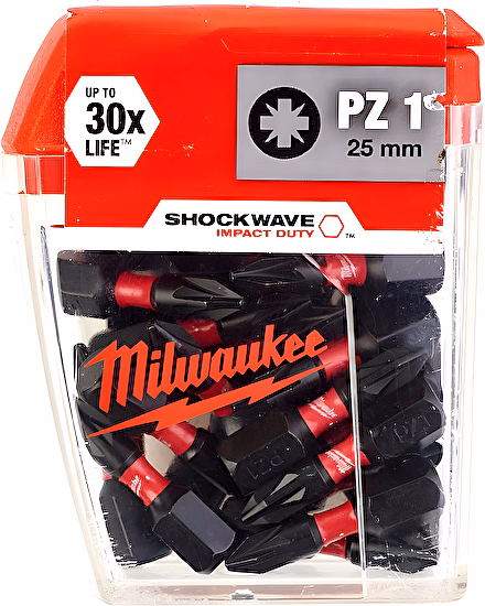 Sada bitov Shockwave PZ1 25mm (25ks) Milwaukee