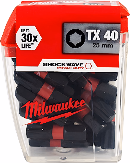 Sada bitov Shockwave TX40 25mm (25ks) Milwaukee