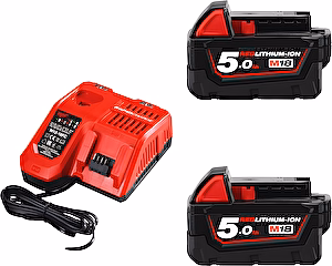 Sada bat&eacute;ri&iacute; a r&yacute;chlonab&iacute;jačky M18 NRG-502 Milwaukee