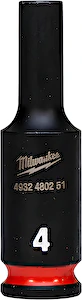 Nástrčný kľúč 1/4" Hex 4mm SHOCKWAVE predĺžený Milwaukee
