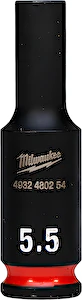 Nástrčný kľúč 1/4" Hex 5,5mm SHOCKWAVE predĺžený Milwaukee