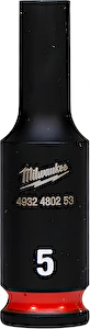 Nástrčný kľúč 1/4" Hex 5mm SHOCKWAVE predĺžený Milwaukee