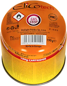 Plynová kartuša s propan-butánom 190 g, prepichovacia, Elico