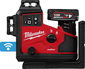 Zelený 360° laser s 3 rovinami a automatickým zarovnaním M12 A3PLO-401C Milwaukee