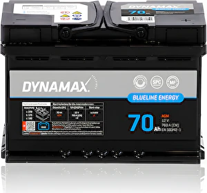 Batéria 12V 70Ah 760A AGM Dynamax Energy Blueline