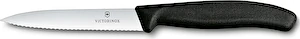 Nôž na zeleninu Swiss Classic, zúbkovaný, čierny, 10 cm Victorinox