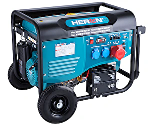 Elektrocentrála rámová benzínová 400/230V, 6,8/5,5kW, el.štart HERON