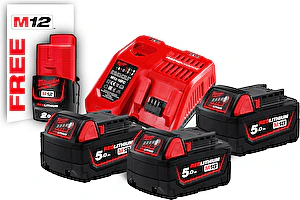 Sada batérií a rýchlonabíjačky M18 NRG-503 Milwaukee