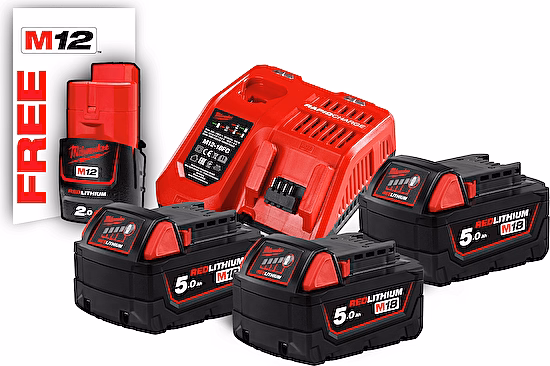 Sada batérií a rýchlonabíjačky M18 NRG-503 Milwaukee