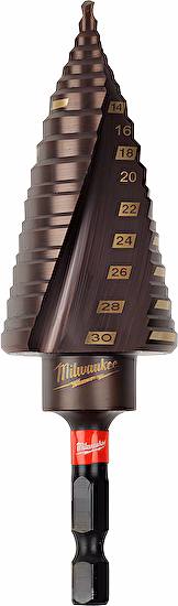 Stupňovitý vrták SHOCKWAVE™ Impact Duty™ 4 – 30 mm Milwaukee