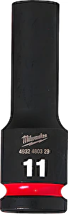 Nástrčný kľúč 1/2" Hex 11mm SHOCKWAVE predĺžený Milwaukee