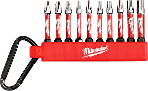 Sada bitov SHOCKWAVE™ IMPACT DUTY s karabínou (10ks) Milwaukee