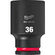 Nástrčný kľúč 1/2" Hex 36mm SHOCKWAVE predĺžený Milwaukee