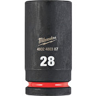 Nástrčný kľúč 3/4" Hex 28mm SHOCKWAVE predĺžený Milwaukee