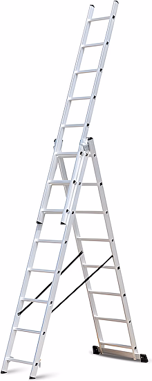 Rebrík hliníkový 3x8st 508cm Procraft
