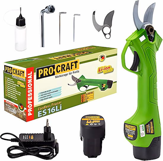 Aku nožnice na konáre ES16Li 16V 1x2Ah Procraft