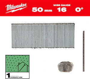 Klince 16G/0°/50mm/G/SC1-2,50ks. bal. Milwaukee