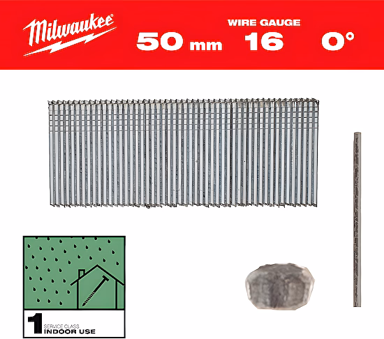 Klince 16G/0°/50mm/G/SC1-2,50ks. bal. Milwaukee