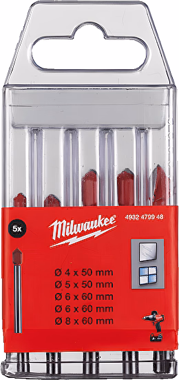 Sada vrtákov na keramiku a obkladačky (5ks) Milwaukee