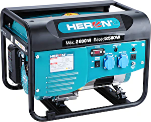 Benzínová elektrocentrála 230V, 2,8kW,6,5HP, Heron