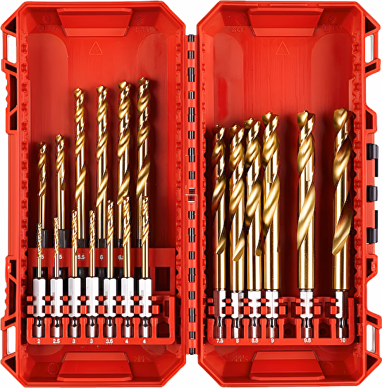 Sada vrtákov Red Hex Shockwave HSS-G TiN 19ks Milwaukee