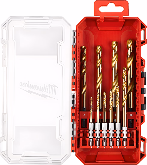 Sada vrtákov Red Hex Shockwave HSS-G TiN 10ks Milwaukee