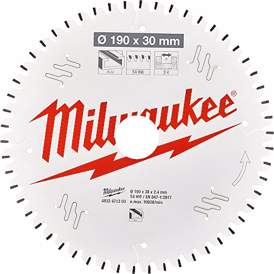 Pílový kotúč hliník 190X30X2.4X54TF NEG. Milwaukee