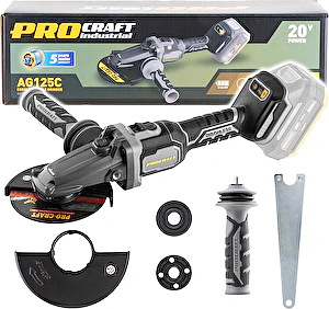 Aku uhlová brúska AG125C (bez baterie a nabíječky) Procraft Industrial