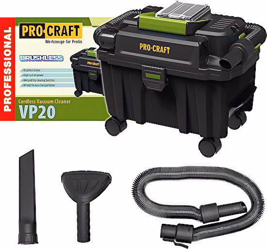 Aku priemyselný vysávač VP20 Procraft
